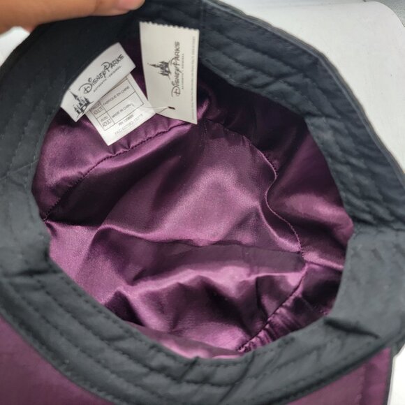 Disney The Haunted House Adults Black Purple Hat Cap Theme Park Halloween Bat main image 4